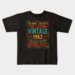 The Man The Myth The Legend Vintage 1963 Kids T-Shirt